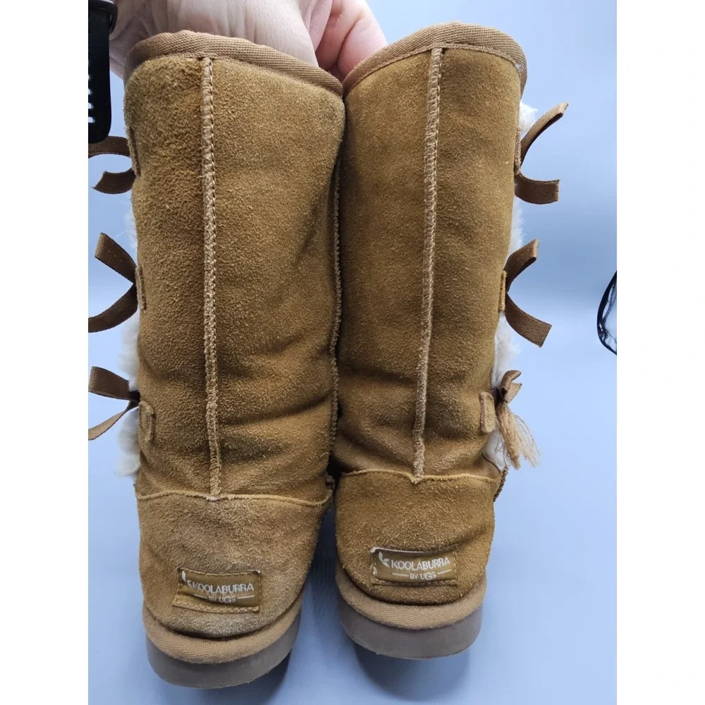 Koolaburra by UGG Victoria Tall Boots‎ Womens US 4 Chestnut Suede Pull On